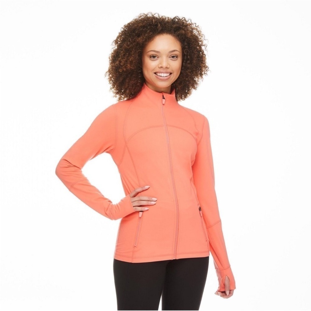 ATHLETA | coral active wear zip up | size 1x